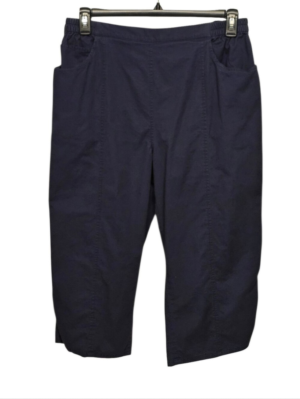C.D. Daniels Navy Pull-On Capris with Side Pockets - Picture 6 of 7